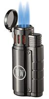 Personalized Visol Champ Gunmetal and Orange Triple Torch Cigar Lighter with Free Laser Engraving ([B] Two Initials)