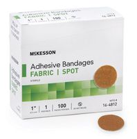 McKesson Tan Adhesive Spot Bandage Sterile 1 Inch 2400 /Case 16-4812