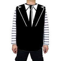 Fushida Adult Bibs for Eating,Resuable Waterproof Apron with Crumb Cather Clothing Protectors for Elderly Women and Men 1910-YLL0059-10