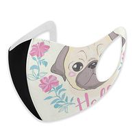 Masks Cute Cartoon Dog Puppies Hello Mask Mouth Washable Cotton Masks Face Masks Cover for Man and Woman