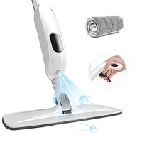 KXLHS Floor Cleaning Spray Mop,360 Degree Rotation Dry and Wet Dual Use,with Reusable Pads & Scraper,for Hardwood Floor, Laminate, Wood, Tile,Window Glass etc