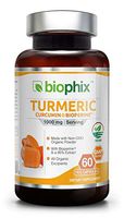 *Flash Sale* Organic Turmeric Curcumin 1000 mg 60 Vcaps with BioPerine - Free Vitamin C-1000 - Powerful Anti-Inflammatory |Joint Health | Antioxidant Support | Immune Boost