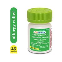 A+ Health Cetirizine Hcl 10 Mg Softgels, Antihistamine for 24 Hour Allergy Relief, Made in USA, 25 Count