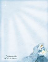 Mary with Baby Jesus Christmas Stationery - 80 Sheets
