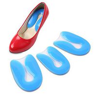 EUBUY 1 Pair Silicon Gel U-Shaped Spur Cup Heel-Plantar Fasciitis Cushion Remission Correction U-Shaped Heel Pad M
