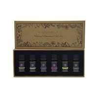 Essential Oils Set, Top 6 Pure Therapeutic Grade Upgraded Aromatherapy Gift Set(Lavender, Tea Tree, Peppermint, Eucalyptus, Lemongrass, Orange, 10ml/bottle SOLD AND SHIPPED BY SHERIFFSON