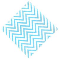 Just Artifacts Paper Party Napkins 6.5" 20pcs Chevron Baby Blue - Click for more colors & patterns!