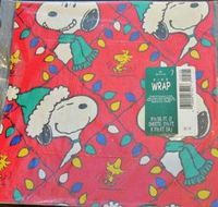 Hallmark Vintage Peanuts Snoopy Pkg CHRISTMAS Gift Wrap and Bows