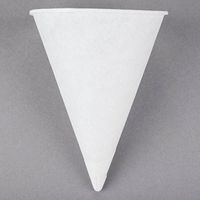 Tabletop King Genpak Harvest W4F 4 oz. White Rolled Rim Paper Cone Cup - 5000/Case
