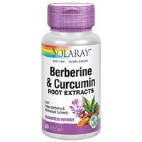 Solaray Berberine & Curcumin Root Extracts | Healthy Digestive, Cardiovascular & Metabolic Function Support | 60 VegCaps