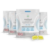 Method Laundry Detergent Packs, Free + Clear, 24.7 Ounce (Pack of 4)