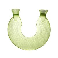 Hot Water Bottle, U Type Transparent PVC Rubber Bottle Neck Protection Warm (Green)