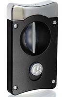 Personalized Caseti Black Matte Wedge V Cigar Cutter
