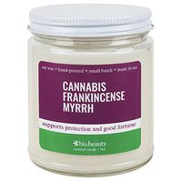 Cannabis Frankincense Myrrh Aromatherapy Candle - Energy Healing Terpenes - Supports Protection and Good Fortune