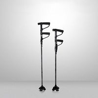 HXZXH Adjustable Folding Quad Cane Lightweight Walking Canes Walking Stick for Men and Women Hand Crutch with T Handle Double Handles Crutches with LED Light Fashionable Sturdy Stable Black