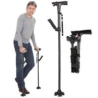 YMXLJJ Foldable Cane with LED Safety Non-Slip Cane Adjustable Height Old People Travel Crutches Suitable for Men and Women