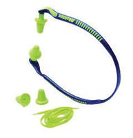 Moldex Jazz Band Blue & Bright Green Under Chin Banded Earplugs. (8 Each)