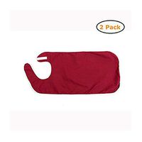 Waterproof Shirt Saver Bib - Size -Large (27" x 23") - Burgundy Color - Pack of 2