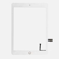 BESTeck White Screen Glass Digitizer Replacement Kit for iPad 9.7" (2018) iPad 6 6th Gen A1893 A1954 with Gold Home Button, Pre-Installed Adhesive and Tools