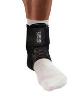 Athletec Sport Ankle Support Brace with Adjustable Laces, Stabilizer Support for Athletic Injuries, Joint Pain, Sprained Ankle, and Recovery - Size Large/X-Large in Black (One Piece)