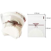 Lace Hand Made Candy Cookie Bags Wedding Birthday Party Self adhesive Plastic Biscuit Packaging Gift Bag 200 Pcs(Hand made 3.93x3.93+1.18inch)