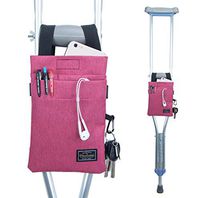 Crutch Bag Universal Crutches Accessory Crutch Carryon Pouch (Rose Red)