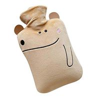 1L Soft Fleece Cover + Classic Rubber Hot Water Bottle(Random Color), Dog