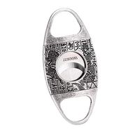 LUBINSKI Cigar Cutter Stainless Steel Double Blade Guillotine Scissors Pocket Size Smoke Knife Exquisite Engraving Patterns,Packed with Nice Gift Box (Style 2)