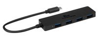 Kingwin USB Hub 4 Port USB C to USB 3.0 Data Hub for Mobile SSD, Macbook, Mac Pro / Mini, iMac, Chromebook, Surface Pro, USB Flash Drives, Notebook PC, XPS, and More [Ultra Slim]