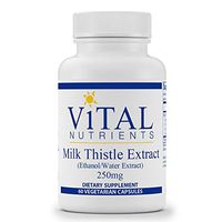 Vital Nutrients - Milk Thistle Extract (Ethanol/Water Extract) 250 mg - Supports Healthy Liver Function and Detoxification - 60 Vegetarian Capsules per Bottle