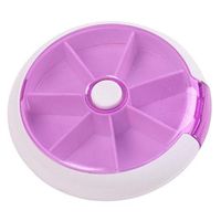 LALANG Weekly Pill Organizer, Single Box and 7 Daily Compartments (Purple)