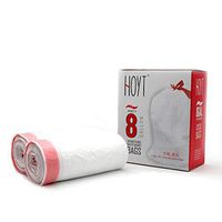 8 Gallon Kitchen Trash Bags, Biodegradable Garbage Bags, White Unscented Drawstring Garbage Bags, Strong Rubbish Bags for Home,Office,Lawn,Bathroom,Car (90 Count 25.6''21.6''/55cm X 65cm)