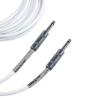 Ploynk 1/4 to 1/4 mono TS Instrument Straight Patch Cable 6 FT foot long White