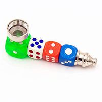 Novelty Dice Pipe Design Herb Tool with Mesh Filter Screens