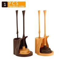 ieasycan Durable Toilet Seat Suction sets Bowl Brush Holder Set Plastic Cleaning Tool Toilet Brush With Holder For Bathroom