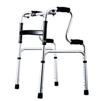 Lightweight Walker, Folding Walker Height Adjustable Aluminum Alloy, Suitable for The Elderly and Lower Limb Rehabilitation Exercise People,A