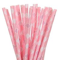 Pink Cloud Paper Straws (25)