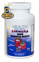 Kids Mighty-Multi (120 Tablets) – Chewable Multivitamin – Purest Non-GMO Ingredients, No Sugar or Artificial Ingredients – Naturally Sweetened with Xylitol & Stevia Leaf Extract – Suitable for Adults