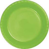 Club Pack of 240 Fresh Lime Green Disposable Plastic Party Dinner Plates 8.75"