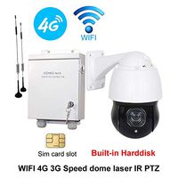 Going tech Wireless WiFi 3G 4G Security PTZ IP Camera with sim Card Slot Built in 240G SSD Inside Outdoor CCTV System 150m Laser IR Night Vision