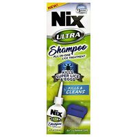 NIX Ultra Shampoo Lice Treatment | Kills Super lice & Eggs | Includes Lice Removal Comb | 4 Fl. Oz