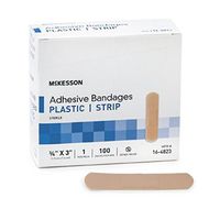 McKesson 16-4823 Medi-Pak Performance Sheer Adhesive Strip, 3/4" Width, 3" Length, 0.75" Width, 3" Length (Pack of 2400)