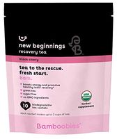 Bamboobies Postpartum Tea | 10 Tea Bags | Black Cherry | Boosts Energy and Promotes Healthy Labor Recovery | Includes Green Tea | Organic, Non GMO, Sugar Free