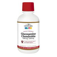 21st Century Glucosamine Chondroitin, 3X, Liquid Raspberry, 16 Ounce