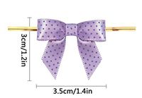 8 Color Gift Bows,Thistle Twist Tie Bows for Bakery Candy Lollipop Cello Bag(50 Pack)