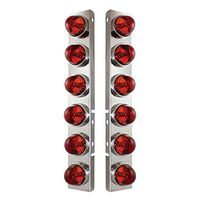 Peterbilt Air Cleaner Bracket Beehive Lights & Bezels - Dark Amber Lens