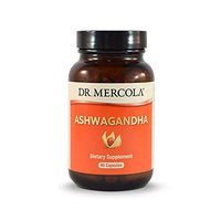 Dr. Mercola, Organic Ashwagandha Capsules, 30 Servings (800mg, 60 Capsules), Helps Relieve Stress, Immune Support, Non GMO, Soy Free, Gluten Free