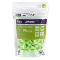 Flents Ear Plugs, 55 Pair, Ear Plugs for Sleeping, Snoring, Loud Noise, Traveling, Concerts, Construction, & Studying, Contour to Ear, NRR 33