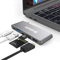 USB C Hub, Brokuca Typc C Adapter, 5 in 1 Dongle with 4K HDMI Output, USB 3.0 Port, SD/Micro Card Reader and PD Power Charging Port for MacBook, ChromeBook, XPS More Type C Devices, Space Grey
