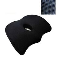 Seat Cushion, Memory Foam Chair Pad/Coccyx Pillow, Wheelchair Cushion with Orthopedic Breathable & Ergonomic Design for Sciatica, Tailbone Pain Relief,Black